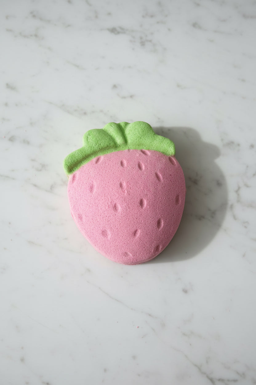 Hand Painted Market Strawberry Bath Bomb