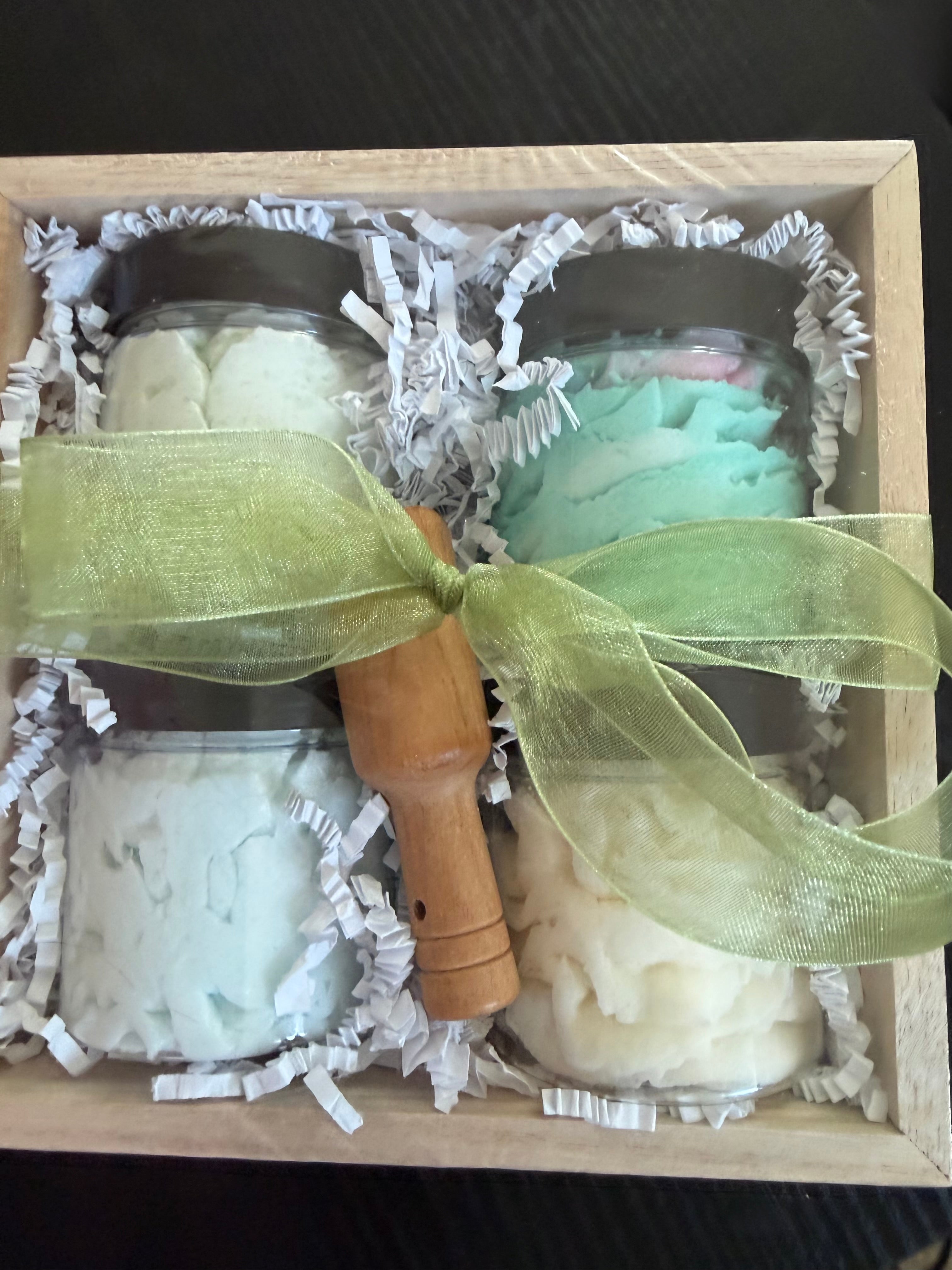 Sugar Scrub Gift Set – 4 Pack Exfoliating Body Scrubs (3 oz Each) | Handmade Spa Gift Set